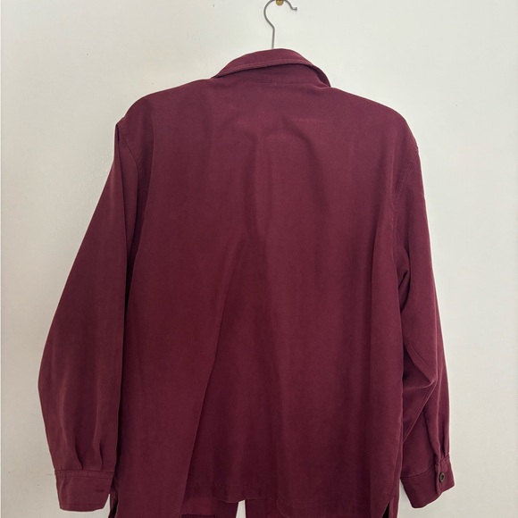 Alfred Dunner Maroon Button-Up Blouse - Picture 3 of 3